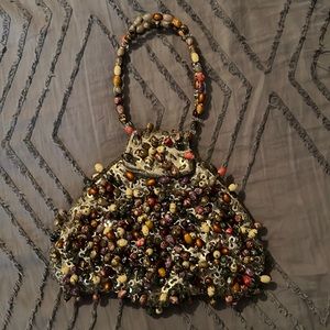 Vintage clutch beaded bag